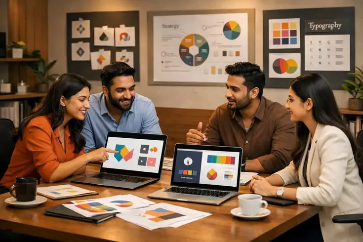 Team planning a digital marketing strategy